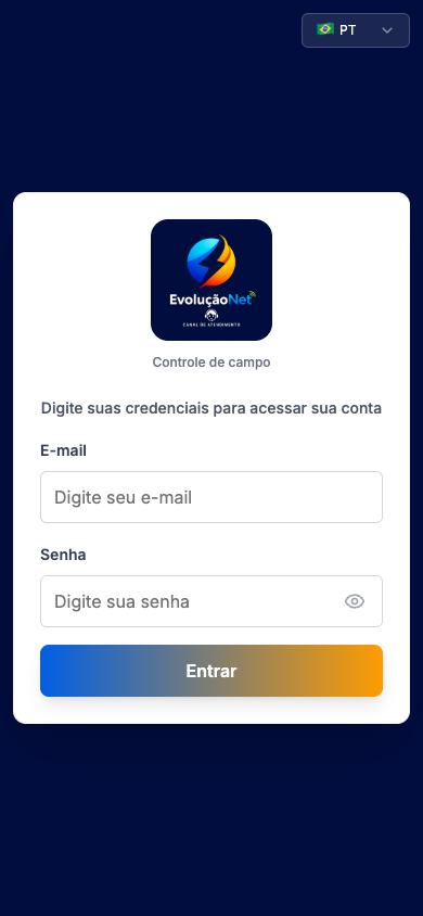 Login no celular